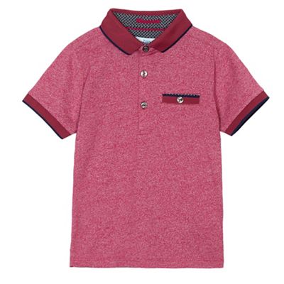 Baker by Ted Baker Boys' red marl polo shirt